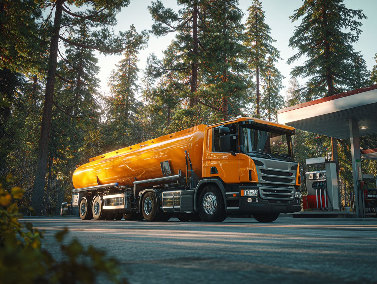 Подача бензовоза для приёмки керосина Подача бензовоза на объект