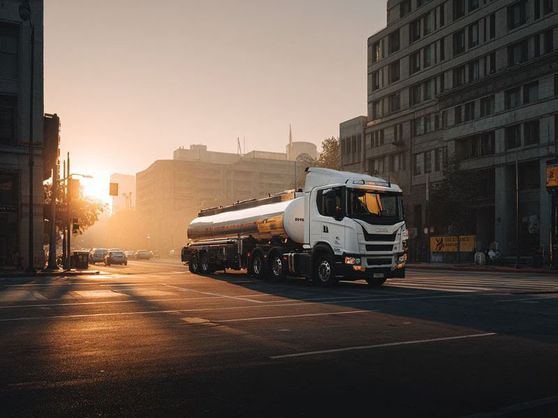 Подача бензовоза на площадку клиента Подача бензовоза на площадку клиента